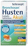 tetesept Bronchosan Husten Akut Lutschtabletten – Bei akutem, trockenem Erkältungshusten, Husten-Attacken & Hals- und Rachenreizungen – Für Erwachsene & Kinder ab 6 Jahren – 5 x 20 Tabletten