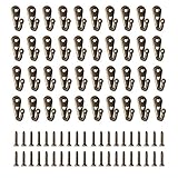 Bateya 40 Stk Wandhaken, Vintage Einzelne Haken Mini Robenhaken Garderobenhaken mit 80 Stk Schrauben, Garderobenhaken aus Metall für Badezimmer Kleiderhaken antik Bronzen Haken