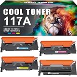 Cool Toner Kompatibel für HP 117A Toner Set als Ersatz für Color Laser MFP 178nwg 179fwg 150nw 179fnw 150a 178nw W2070A W2071A W2072A W2073A Tonerkartusche (Schwarz Cyan Gelb Magenta 4er-Pack)