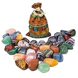 Edelstein Mix | farbenfrohe Mischung aus handverlesenen Edelsteinen in buntem Beutel | verschiedene natürliche Trommelsteine | Größe 2,5cm - 4 cm | Heilsteine Set | Halbedelsteine