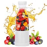 Casenly Mixer Smoothie Maker, 350ml Wiederaufladbarer USB Tragbarer Smoothie Mixer mit 6 Klingen für ShakesSaft Smoothies,Elektrischer Fresh Juice Mixer Flasche für Babynahrung Reisen Fitnessstudio