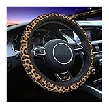 DRENGE Lenkradschoner Leopard Lenkradabdeckung 15 Zoll Auto Radschutz Universal Automotive Zubehör Auto Lenkradbezüge