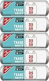 Gut & Günstig 150 Müllbeutel/Mülltüten mit Tragegriff, 25 Liter, 30 Stück pro Rolle, Reißfest & Flüssigkeitsdicht, Produkt & Verpackung recyclebar
