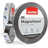 GAUDER Magnetband stark selbstklebend mit 3M Kleber | Magnetstreifen selbstklebend | starkes Magnetklebeband (3 m)