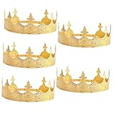 minkissy 5pcs Vintage Herren Kleidung Kinder Stirnband Männer Krone Metall Mann König Für Männer Mann Krone Cosplay König Krone Männer König Krone Kopfbedeckung Herren Goldene Kinderkleidung Halloween