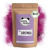 GREEN PANDA® Bio Aronia Pulver aus Österreich | getrocknete Aroniabeeren fein gemahlen | Aronia Beeren in Bio Qualität ohne Zusätze | regionale Alternative zu Acai Pulver und Goji Beeren | 500g