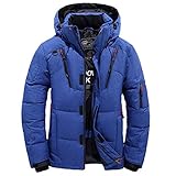 Top Blouse Coat Boys Zipper Winter Jacket Casual Men Warm Outwear Hooded Herren Mäntel & Jackets Winterjacke Skijacke (1-Blue, XXXL), 1-blau, XXXL