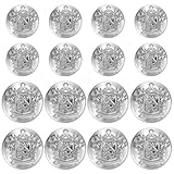 Thinp 16 Stk Knöpfe zum Annähen, Metall Blazer Knöpfe, 18mm/25mm Deko, Silber, Groß, für Anzüge, Sportmantel, Hose, Uniform, DIY Basteln