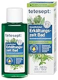 tetesept Erkältungszeit Bad – Gesundheitsbad für die kalte Jahreszeit mit 5 ätherischen Ölen – Wohltuender Badezusatz zur Entspannung von Körper und Geist – 1 x 125 ml