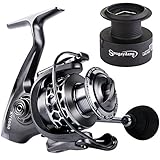 sougayilang Angelrolle 13 + 1BB Leichtes Ultra Glatte Aluminium Spinning Fishing Reel mit Graphit Spule