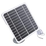 20 W 5 V Monokristallines Solarpanel, Hohe Effizienz, IP68 Wasserdicht, Schnelles Aufladen mit Kabel für Überwachungskameras, Wildtierfutterhäuschen