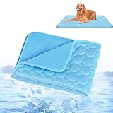 WIWIDANG Nordseepfote Kühlmatte für den Sommer, Atmungsaktive kühldecke für Hunde und Katze mit 3D-Mesh, Faltbare Kühlunterlage für Drinnen & Draußen Waschbar & ohne Gel (Blau, S(50 * 40cm))