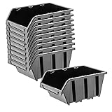KADAX Werkstatt-Stapelkiste, Stapelbox aus PP Kunststoff,...
