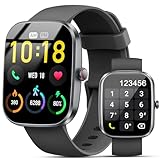 Smartwatch Herren Damen mit Telefonfunktion, 1.91' Fitnessuhr Damen, 100+Sportmodi IP68 Wasserdicht Sportuhr, Smart Watch mit Schrittzähler, Herzfrequenz, SpO2, Schlafmonitor, Uhren für iOS Android