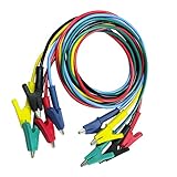 JQSSNR 5 Stück isoliertes Clip-Testkabel-Leads doppelte Clips-Test-Jumper-Wire // 1163