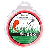 Savior Rasentrimmer Faden 2,4 mm x 100m Mähfaden Trimmerschnur Trimmerfaden Nylon Rasentrimmerspulen Faden Freischneider Fäden für Rasen Unkraut 2,4 mm (0,095') x 100m Rund, Orange