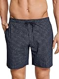 Schiesser Herren Mix & Relax Bermuda Schlafanzughose, Blau (Dunkelblau-gem 835), 50