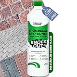 GLORYPURE Grünbelag-Entferner KNOCK OUT 60 | Hochkonzentrat bis zu 1.200 m², extrem starker Wirkstoff, effektiv gegen Algen & Flechten | Terrasse, Gehwege, Fassaden, Camper | Der stärkste seiner Art