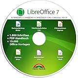 Libre Office Suite 2025 - kompatibel zu Word, Excel, PowerPoint - inkl. 1.000 Schriften und PDF Handbuch für Win 11, 10, 8.1, 7