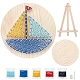 WEBEEDY Boat String Art Kit DIY Art Craft Set für Anfänger Home Wall Decoration Crafts Kits für Erwachsene und Kinder Kunstzubehör für Kinder String Wicklung Wandkunst