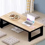 IMYOGI Exquisiter Couchtisch für kleine Räume, stabil und wackelfrei, hohe Tragfähigkeit, verstellbare Füße, Laptoptisch, tragbarer niedriger Picknicktisch (Größe: 100 * 60 * 35 cm, Farbe: E)