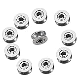 10 Stücke V624ZZ Umlenkrolle Doppelt 6mm Miniatur Stahl V Nut Kugellager Riemenscheibe aus Karbonstahl Doppel Schild 4x13x6mm für Führungsrolle Schiene Liner Motion System