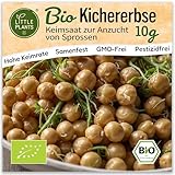 Little Plants Bio Kichererbse Sprossen Samen [10g] - Kichererbsen-Samen - Kichererbsensprossen & Microgreens zum Keimen