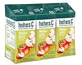 hohes C Milder Apfel (3 x 0,2l), 100% Saft, Apfelsaft, Vitamin C, ohne Zuckerzusatz laut Gesetz, weniger Säure, vegan