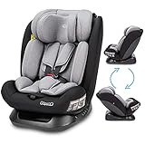 Booboo Safety London Kindersitz ohne Isofix i-Size Reboarder, von 40 bis 150 cm, Baby Autositz- Black Grey