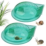 TECHEEL 2 Stück Schneckenfalle Aquarium Transparenter Schneckenfänger Schnecken Aquariumzubehör Schneckenentferner Schneckenschutz Schneckenfangbox für Fischtank Aquarium Garten