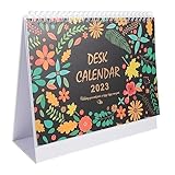 VILLFUL 2023 Vollständiger englischer Tischkalender Zeitplan Kalender Stehender Flip-Kalender Schreibtischkalender office desk accessories Stehender Kalender Zeitplaner Kalender Papier