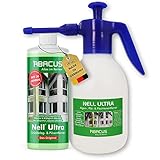 ABACUS® Nell Ultra Grünbelagentferner & Algenentferner Set, extrem stark! Entfernt Grünbelag & Algen selbsttätig mit Langzeitschutz – Algen- & Grünbelagentferner 1000ml mit Sprühflasche – Set XS