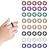 40 Stücke Finger Massage Ring, 8 Farben Stachelige Sensorische Finger Ringe Anti Stress Acupressur Ringe, Leise Stress Reduzierer und Massager für Jugendliche Erwachsene