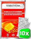 TerraTherm Handwärmer, Fingerwärmer für 12h warme Hände, Wärmepads Hand durch Luft aktiviert, 100% natürliche Wärme, Taschenwärmer, 10 Paar