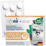 Caffenu Breville & Sage Reinigungstabletten 10er Pack x 1,4 g | Reinigungstabletten für Kaffeevollautomaten für Innenteile, Siebträger, unzugängliche Bereiche | Mit Entkalker kombinierbar