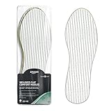 Amazon Basic Care - Flache Wellness-Komfort-Einlegesohlen - 3 Paar (Schuhgrößen 22-46), Einheitsgröße, Weiß