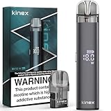 EVIO M PRO E Zigarette Pod System Starterset, MTL RDL E-Dampfer 1100mAh 6W-30W Aufladbar Vape Kit mit 2 Nachfüllbar Kartusche 2,8ml, E-zigaretten Ohne Liquid, Dunkelgrau