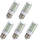 Aoxdi 5 Stück E27 LED Leuchtmittel 7W, Kaltweiß, 48 SMD 5730 Energiesparlampe LED Birnen Glühbirne Lampe E27, AC220-240V