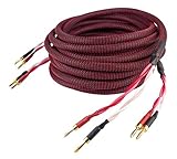 Dynavox Perfect Sound Lautsprecherkabel, Paar, Flexibles High-End Lautspecher-Kabel mit hochwertigen Bananensteckern, konfektioniert, Farbe schwarz/rot, Länge 5 m