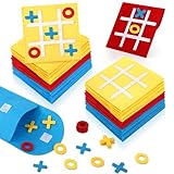 Biticolor Tic Tac Toe Spiel für Kinder Mini-Brettspiel Spielzeug Geburtstag Party Favors Ende des Jahres Klassenzimmer Geschenke für Studenten (Bulk Pack von 30)