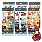 Artuzzi 120 kompatible Nespresso Kapseln I Espresso Lungo Ristretto I Kaffeekapseln Probierbox I Aluminium I Italienische Röstung