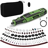 Ginour Multifunktionswerkzeug Akku 8V 2.0Ah Mini Rotationswerkzeug mit LED-Licht 5 Gang 5000-30000 U/min 153 Multifunktionswerkzeug Zubehör Set für Bohren, Gravieren, Polieren, Schleifen