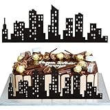 Gyufise 5 Stück Stadt-Kuchenbordüre, Dekoration zum Aufkleben oder Auflegen, Stadthintergrund für Kuchen, Verpackungen, Desserts, Geburtstagspartys, Dekorationszubehör