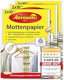 Aeroxon - Mottenschutz für Kleiderschrank - Mottenpapier - 3x20 Stück - Mottenfalle Kleidermotten gegen Motten, Käfer und Larven - Mottenschutz für ihre Kleidung im Kleider-Schrank