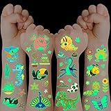 Tattoo Kinder Mädchen Jungen,30 Blätter(400) Leuchttattoos Kinder,Kinder Tattoo Hautfreundlich,Sticker Kindertattoos,Glitter Temporäre Tattoos Aufkleber für Mitgebsel Kindergeburtstag Gastgeschenke