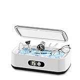 Ultraschallreinigungsgerät, 650ML Ultraschallreiniger Brille,48KHz Schmuckreiniger Ultraschall, Ultraschall Reinigungsgerät, Ultrasonic Cleaner mit 5 Zeitfunktionen für Brillen,Schmuck,Uhren,Münzen