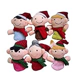 Toyvian 6 STÜCKE Weihnachten Fingerpuppen Pädagogische Fingerpuppen Familie Interaktives Spielzeug für Kinder