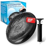 Retoo Ballsitzkissen mit Pumpe, Balancekissen 33cm, Luftkissen Sitzkissen Rückenschmerzen, Stärkung der Muskulatur, Verbesserung der Körperhaltung, Büro Zuhause Fitness, Schwarz