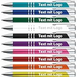 StillRich® hochwertiges Metall Kugelschreiber Set mit Gravur | 50 Stück | Farbe mehrfarbig | inkl. Logo & Textgravur | lustige Sprüche für das Büro, Hochzeit oder als Werbeartikel