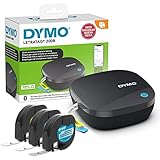 DYMO LetraTag 200B-Beschriftungsgerät mit Bluetooth | kompakter Etikettendrucker | verbindet Sich über Wireless Bluetooth-Technologie mit iOS und Android | inklusive 3 x Schriftband